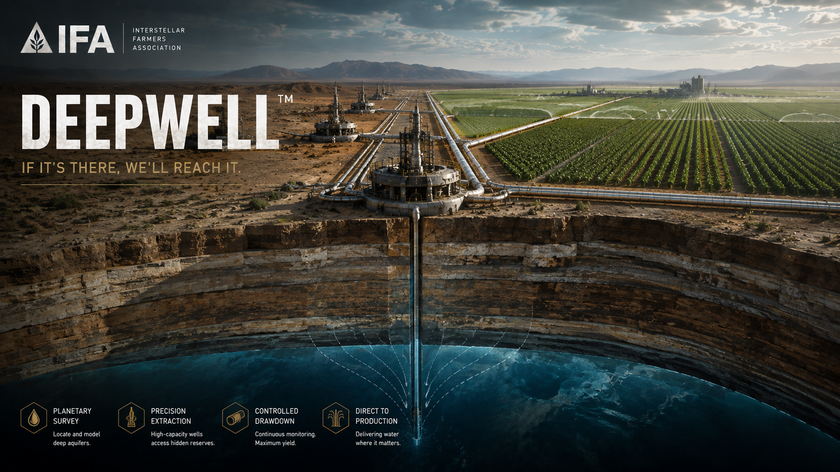Deepwell planetary hydrological prospecting