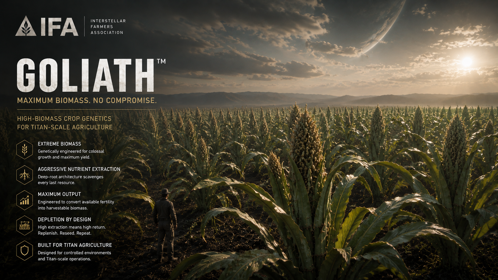Goliath high-biomass crop genetics