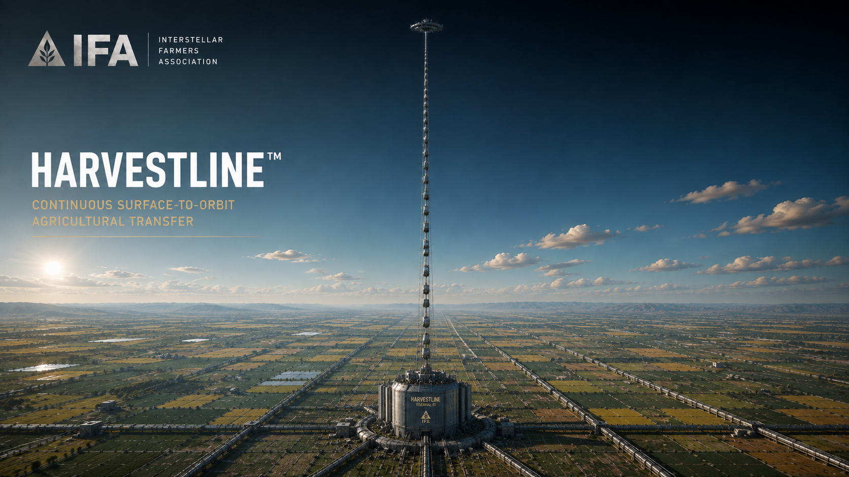 Harvestline surface-to-orbit agricultural transfer