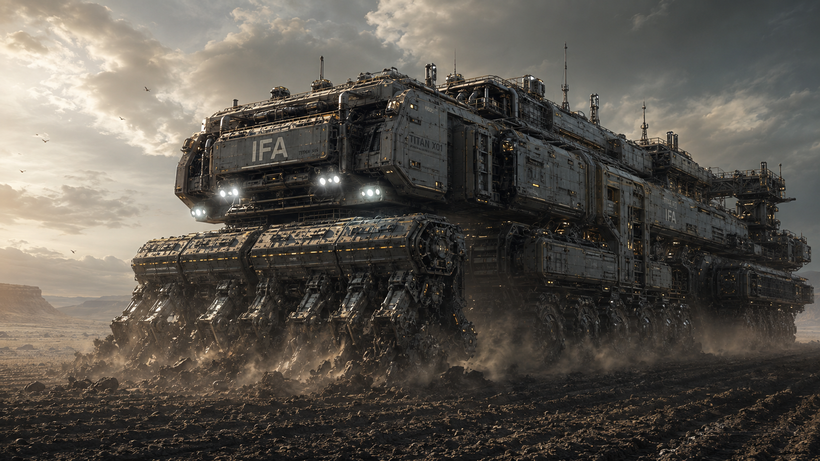 Titan X01 Terra-Planter operating across planetary farmland